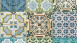Vinyltapete Designpanel blau Modern Vintage Ornamente Blumen & Natur Pop.up Panel 3D 411