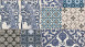 Vinyltapete blau Vintage Bilder Blumen & Natur Ornamente Metropolitan Stories 232