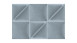 planeo ComfortWall - Akustik Wandkissen 30x30cm Silbergrau Dreieck 2Stk.