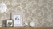 Textilfädentapete beige Vintage Blumen & Natur Tessuto 901