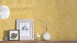 Textilfädentapete gelb Klassisch Vintage Landhaus Ornamente Blumen & Natur Tessuto 2 951