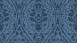 Textilfädentapete blau Klassisch Vintage Landhaus Ornamente Blumen & Natur Tessuto 2 958