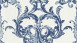 Textilfädentapete blau Klassisch Vintage Landhaus Ornamente Blumen & Natur Tessuto 2 964