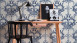 Textilfädentapete blau Klassisch Vintage Landhaus Ornamente Blumen & Natur Tessuto 2 964
