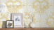 Textilfädentapete gelb Klassisch Vintage Landhaus Ornamente Blumen & Natur Tessuto 2 965