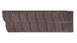 Zierer Fassadenplatte Schieferoptik SS3 Bogenschnitt - 1154 x 359 mm braun aus GFK